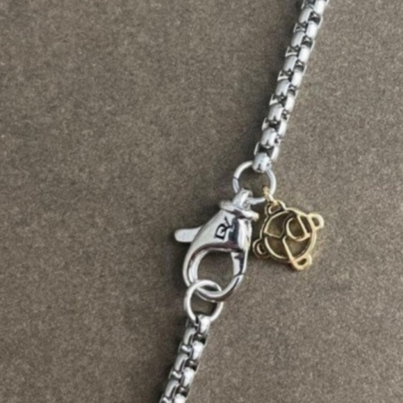 David Yurman 3.7mm chain w/ 14 k gold accent - Picture 6 of 6